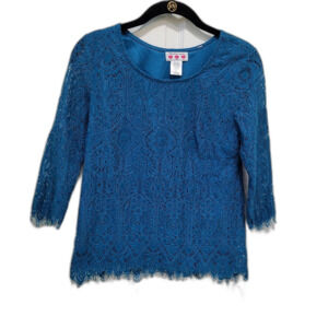 Teal Lacey Top - Size Small